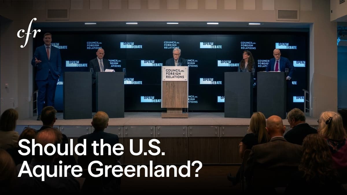 Open To Debate: Is U.S. Control of Limited Territory in Greenland a Strategic Necessity?