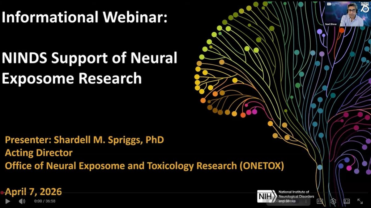 Informational Webinar: NINDS Support of Neural Exposome Research