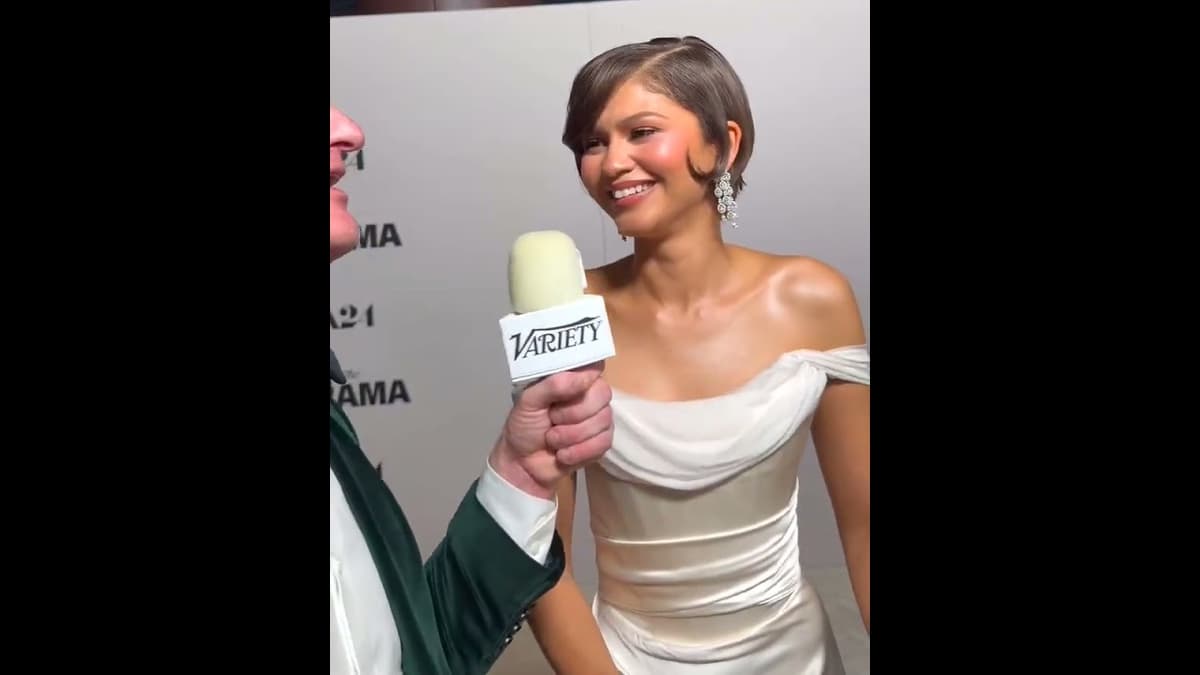 Zendaya Rewears Her 2015 Oscars Dress at 'The Drama' Premiere