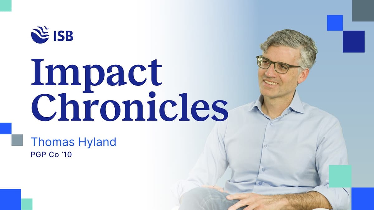 From the US to India: ISB Alumnus Thomas Hyland’s Journey in Finance, Startups & Impact