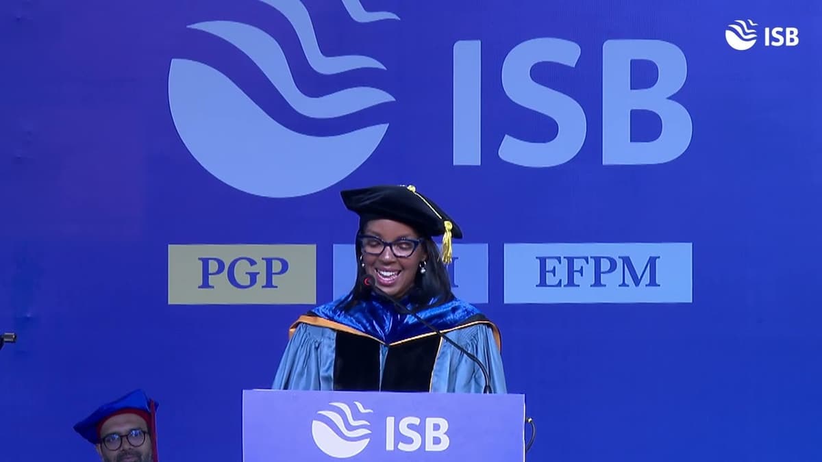 Erika H. James, Dean of The Wharton School, Addresses Graduating Students at ISB