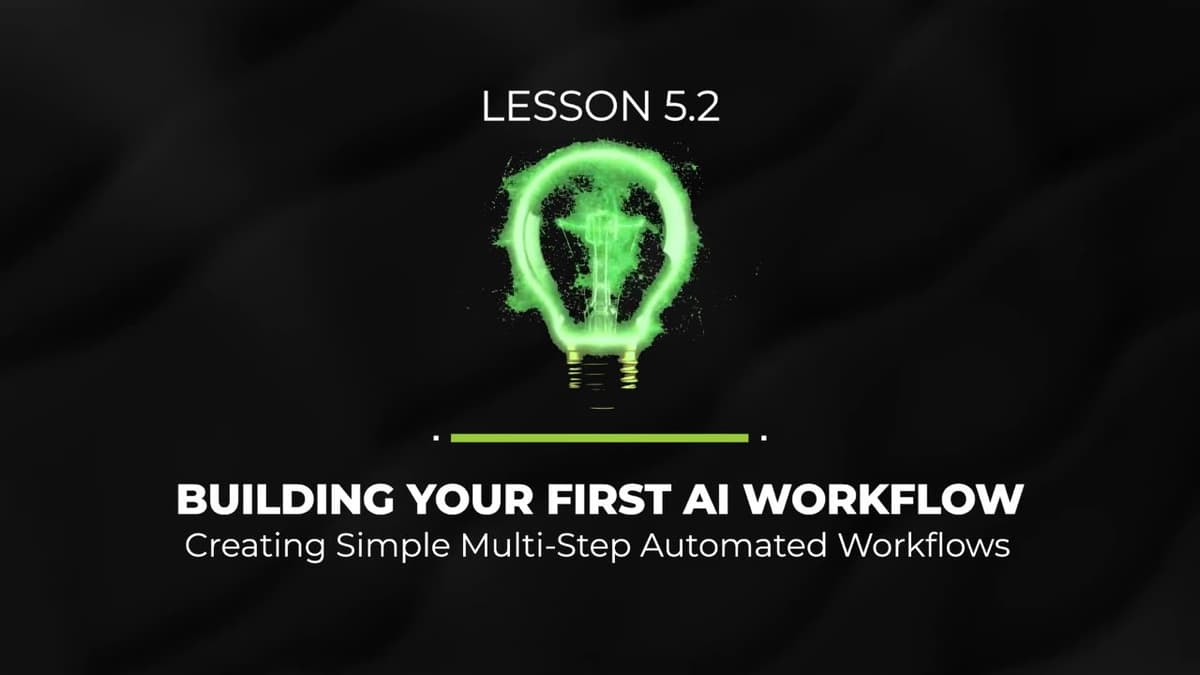 Creating Simple Multi-Step Automated Workflows - AI for Small Businesses Course