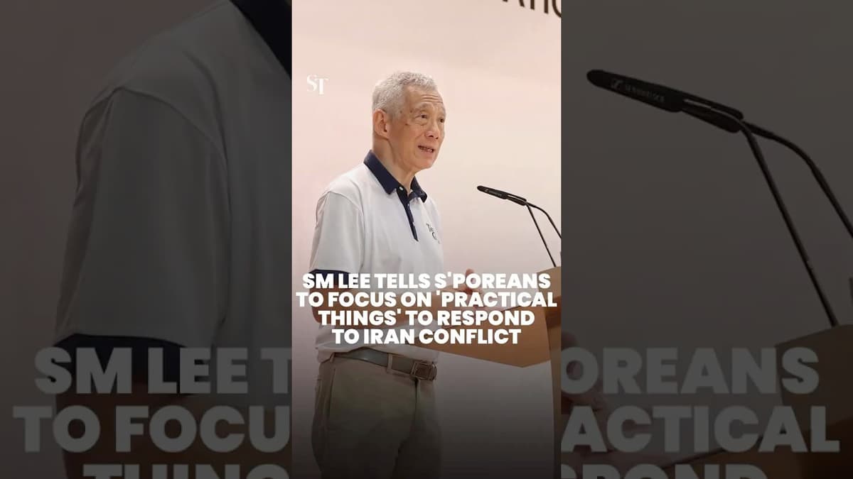 SM Lee Tells S’poreans to Do Their Part to Conserve Energy as Iran War Continues