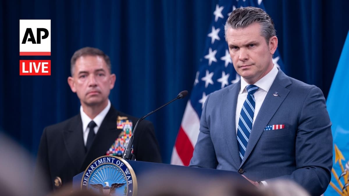 LIVE: Hegseth Holds a Briefing at the Pentagon