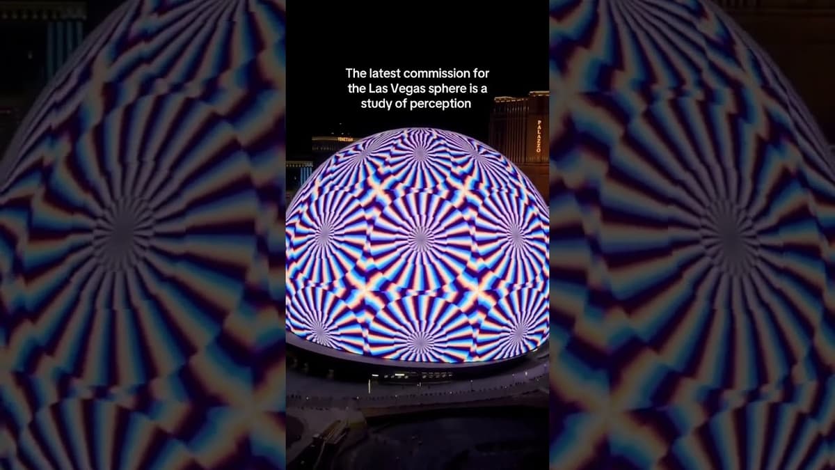 "Visual Intensification: Focus” Is the Commission by Felipe Pantone for the Las Vegas Spheres.