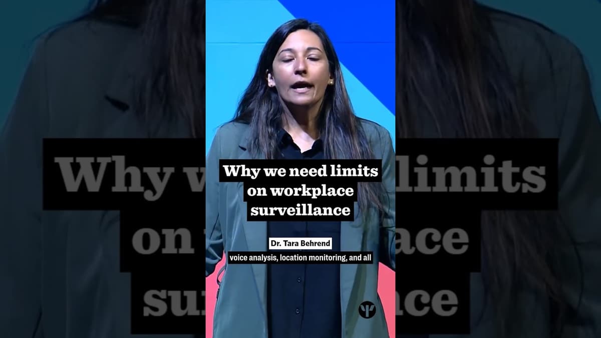 Why We Need Limits on Workplace Surveillance | APA 2025 #work #mentalhealth #shorts