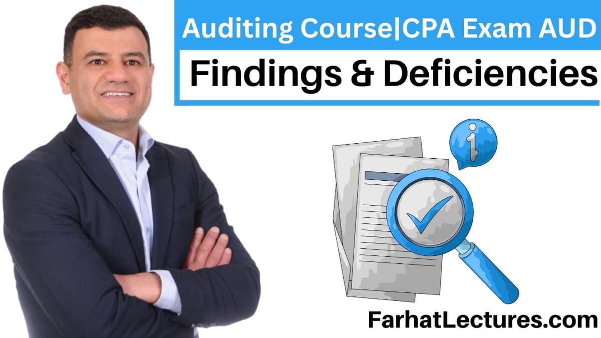📘 Findings and Deficiencies — Auditing Course | CPA Exam AUD
