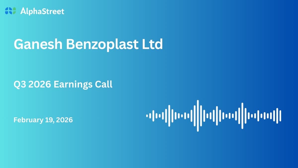 Ganesh Benzoplast Ltd Q3 FY2025-26 Earnings Conference Call
