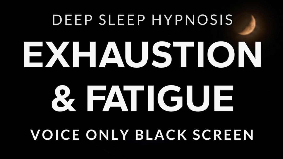 Sleep Hypnosis for Exhaustion & Fatigue | Recharge Energy (Voice Only Remix) Black Screen