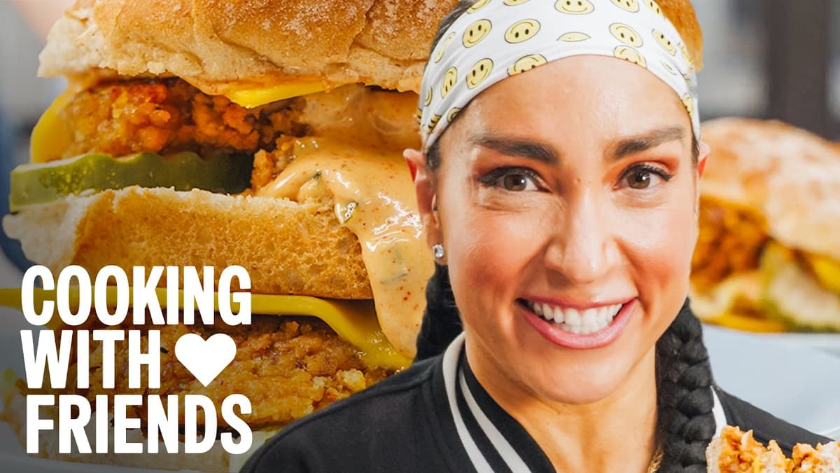 Robin Arzón Makes A Vegan Big Stack | Cooking With Friends | Delish