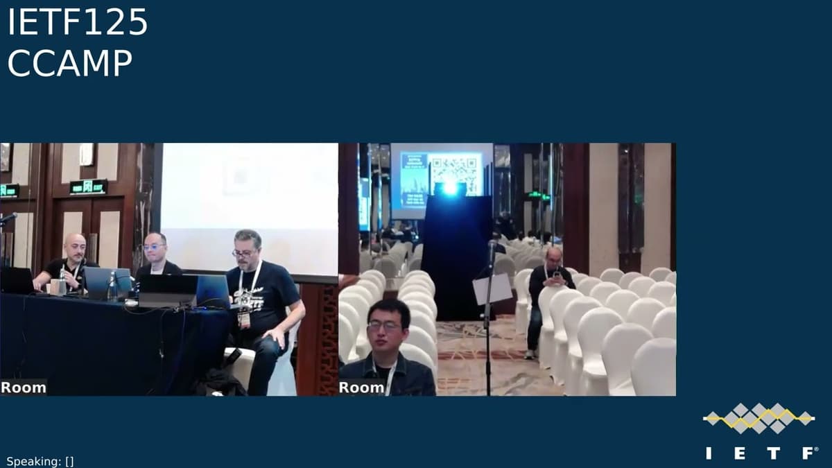 IETF 125: Common Control and Measurement Plane (CCAMP) 2026-03-16 03:30