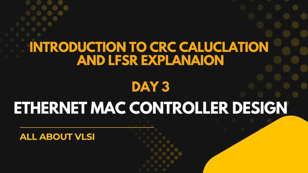 CRC Calculation in Ethernet | Serial CRC Using LFSR Explained