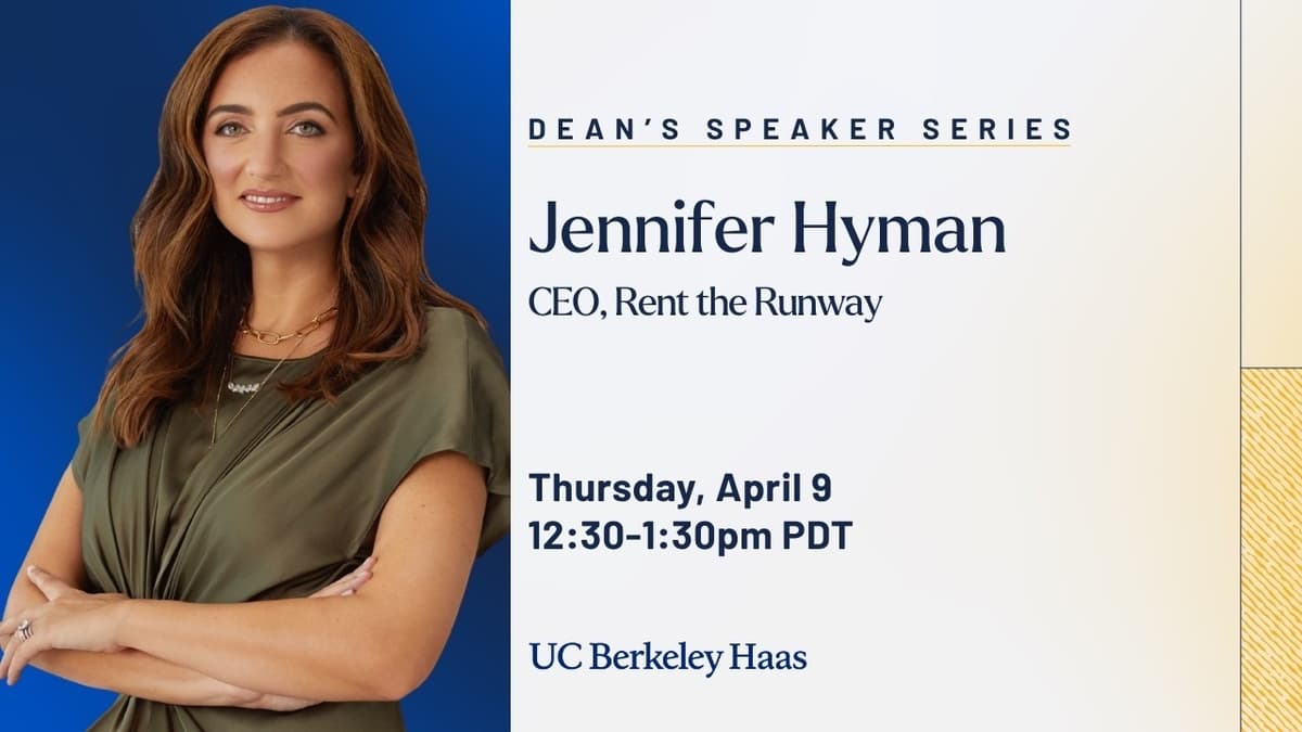 Dean's Speaker Series | Jennifer Hyman | CEO, Rent the Runway