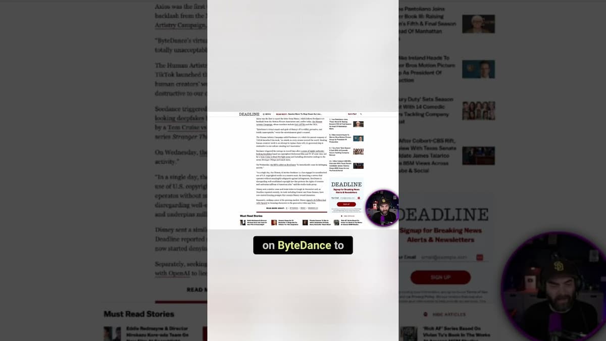 Hollywood Pushes Back On Seedance IP Usage
