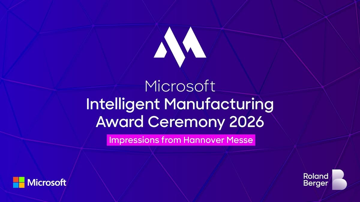 Microsoft Intelligent Manufacturing Award at Hannover Messe 2026