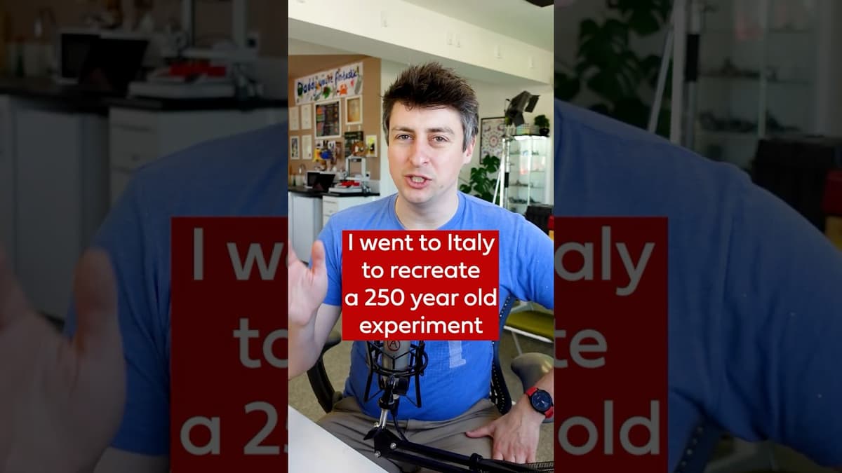 I Recreated a 250 Year Old Experiment... In Italy