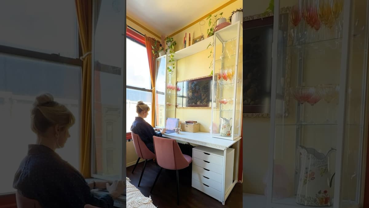 Her NYC Apartment Went From Bold Colors to Smart Storage. See How She Redesigned Her Living Room✨