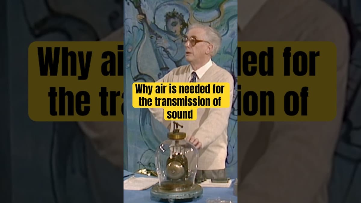 Why Air Is Needed for the Transmission of Sound- Christmas Lecture 1989 with Charles Taylor #shorts
