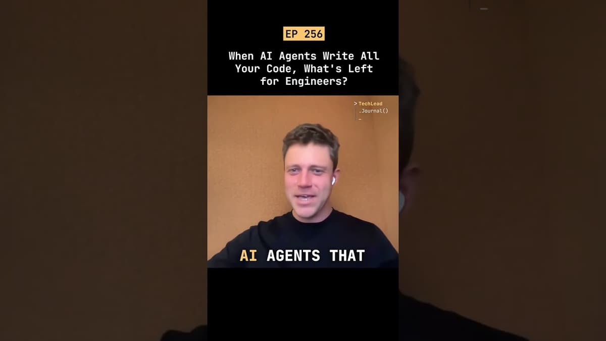When AI Agents Write All Your Code, What's Left for Engineers? #short