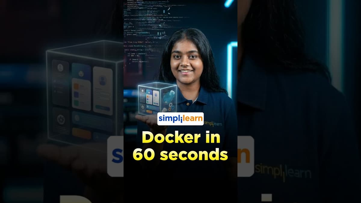 Docker Under 60 Seconds | Introduction To Docker | Docker Tutorial | #Shorts | #Simplilearn