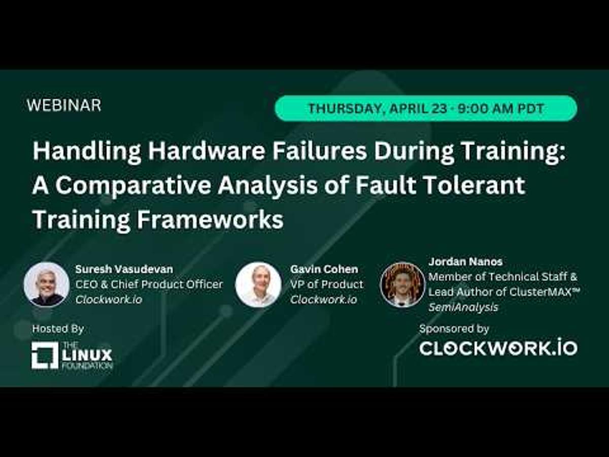 LF Live Webinar: Handling Hardware Failures During Training