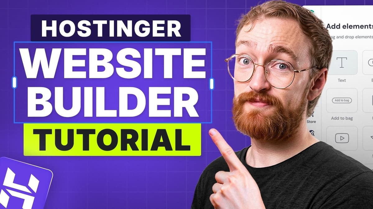 Hostinger Website Builder Tutorial (2026) - Make a Website in Minutes