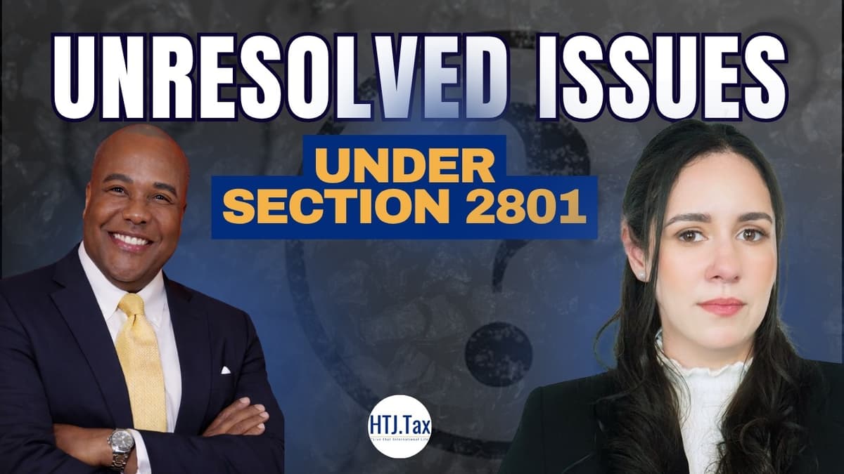 Unresolved Issues Under Section 2801
