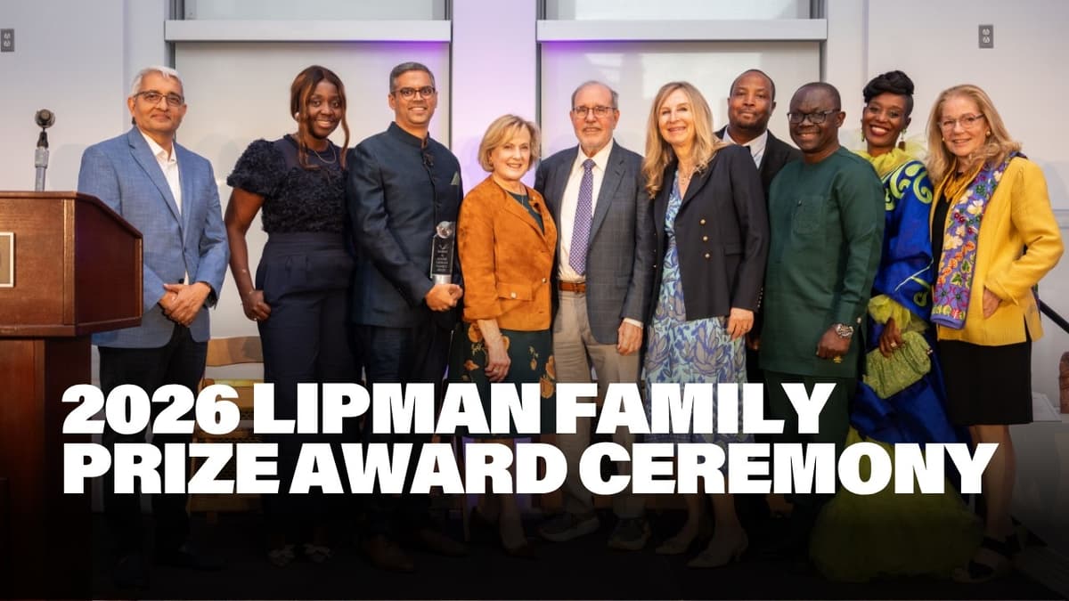 Lipman Family Prize 2026 Award Ceremony