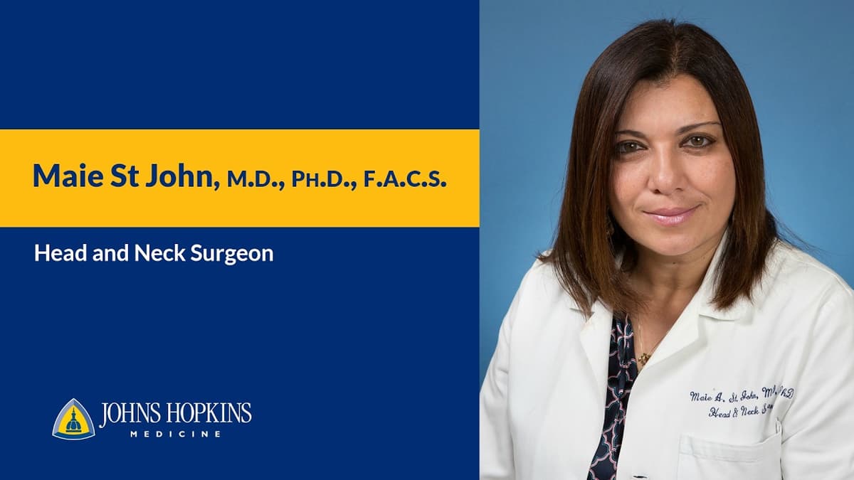 Maie St. John, M.D., Ph.D., F.A.C.S. | Head and Neck Surgeon