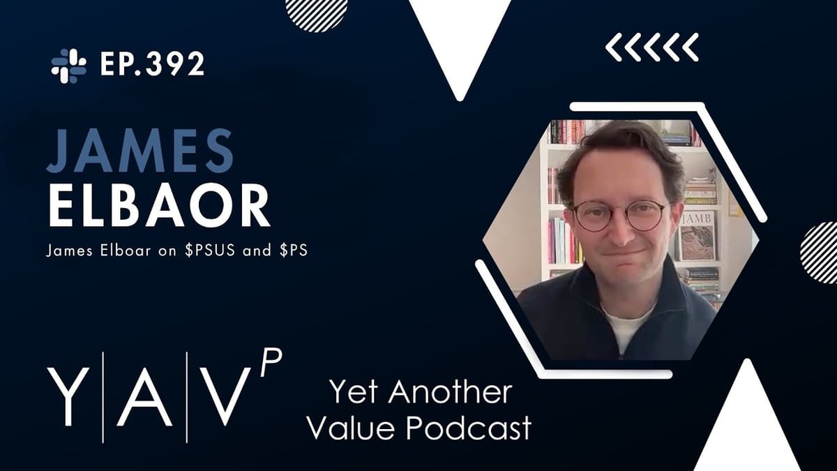 Why $PSUS Deserves a Premium to NAV and $PS Deserves a Premium Multiple | Marlton's James Elbaor
