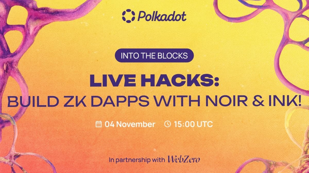 LIVE HACKS: Build ZK dApps with Noir & Ink! | Into the Blocks