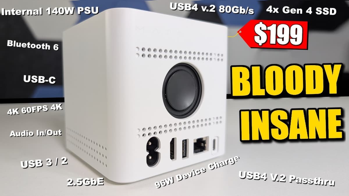 Beelink $199 EX Mate Pro USB4v2 80Gbs Docking Station Review