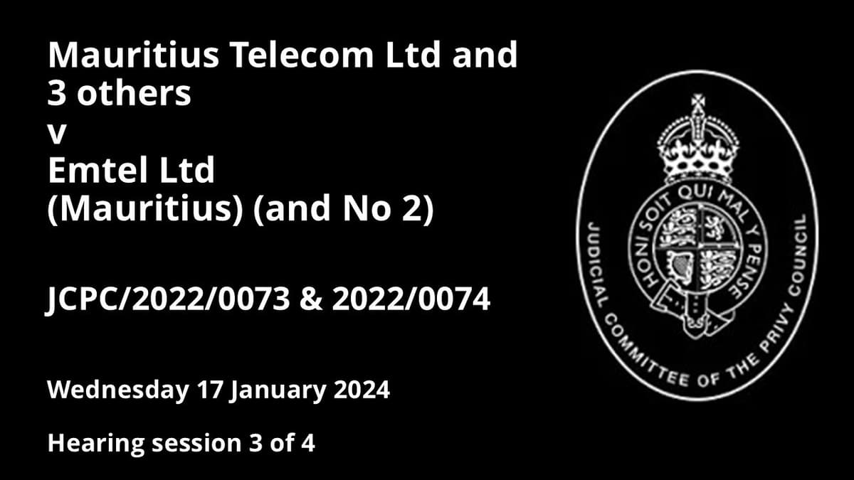 Mauritius Telecom Ltd and 3 Others v Emtel Ltd (Mauritius)