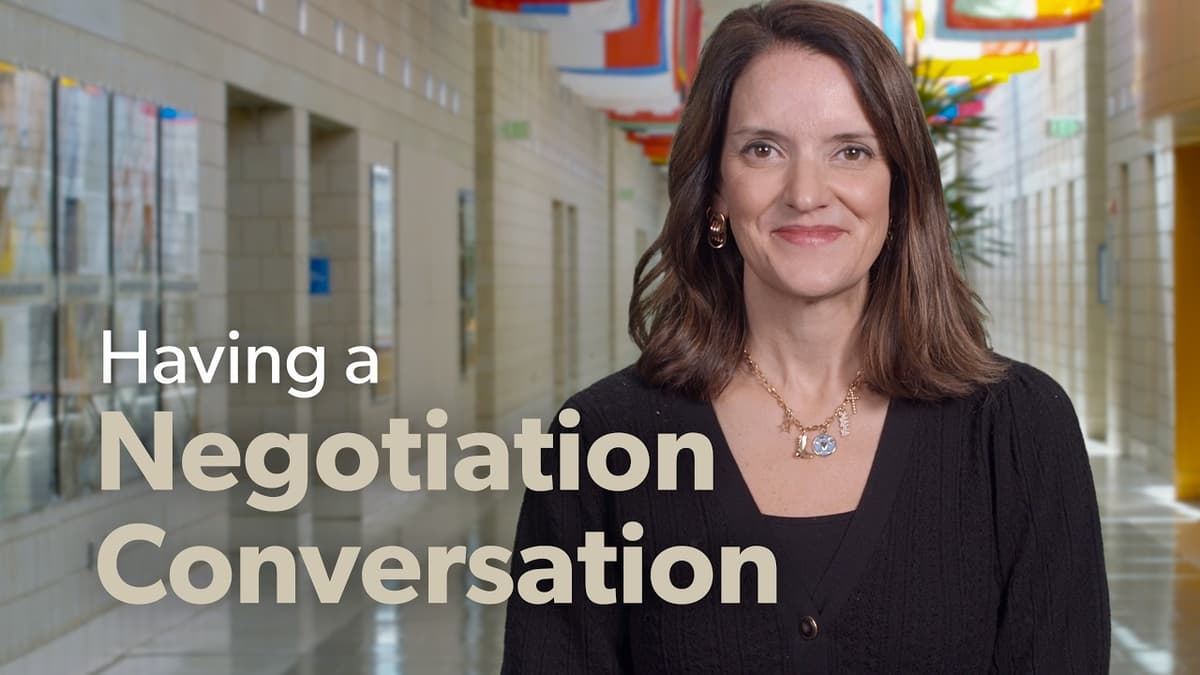 Having the Negotiation Conversation