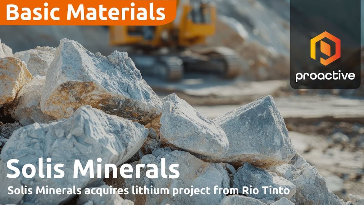 Solis Minerals Acquires Major Brazil Lithium Project From Rio Tinto