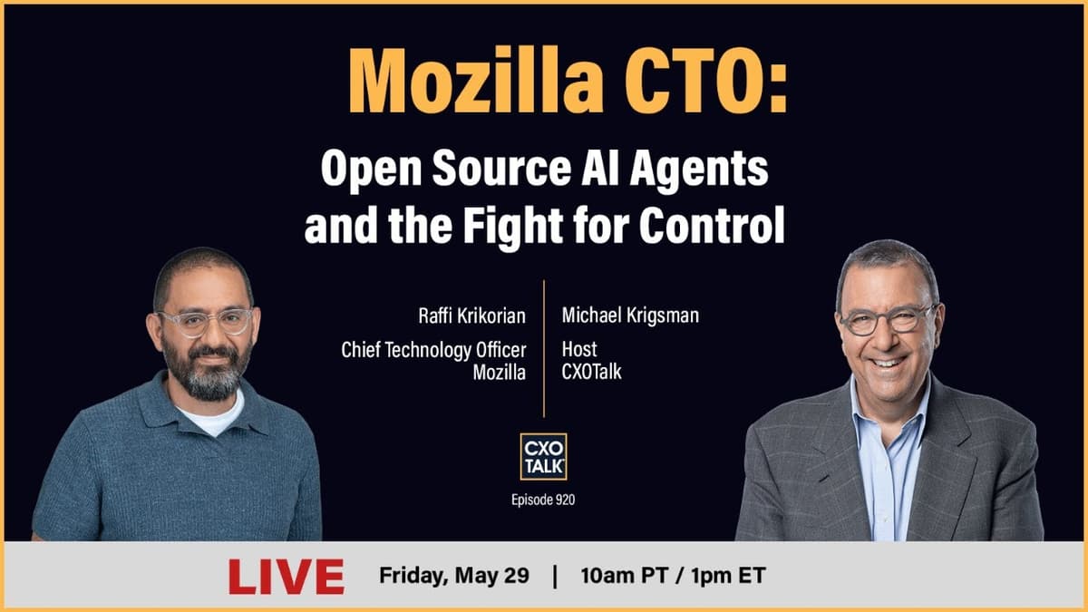 Mozilla CTO: Open Source AI Agents and the Fight for Control