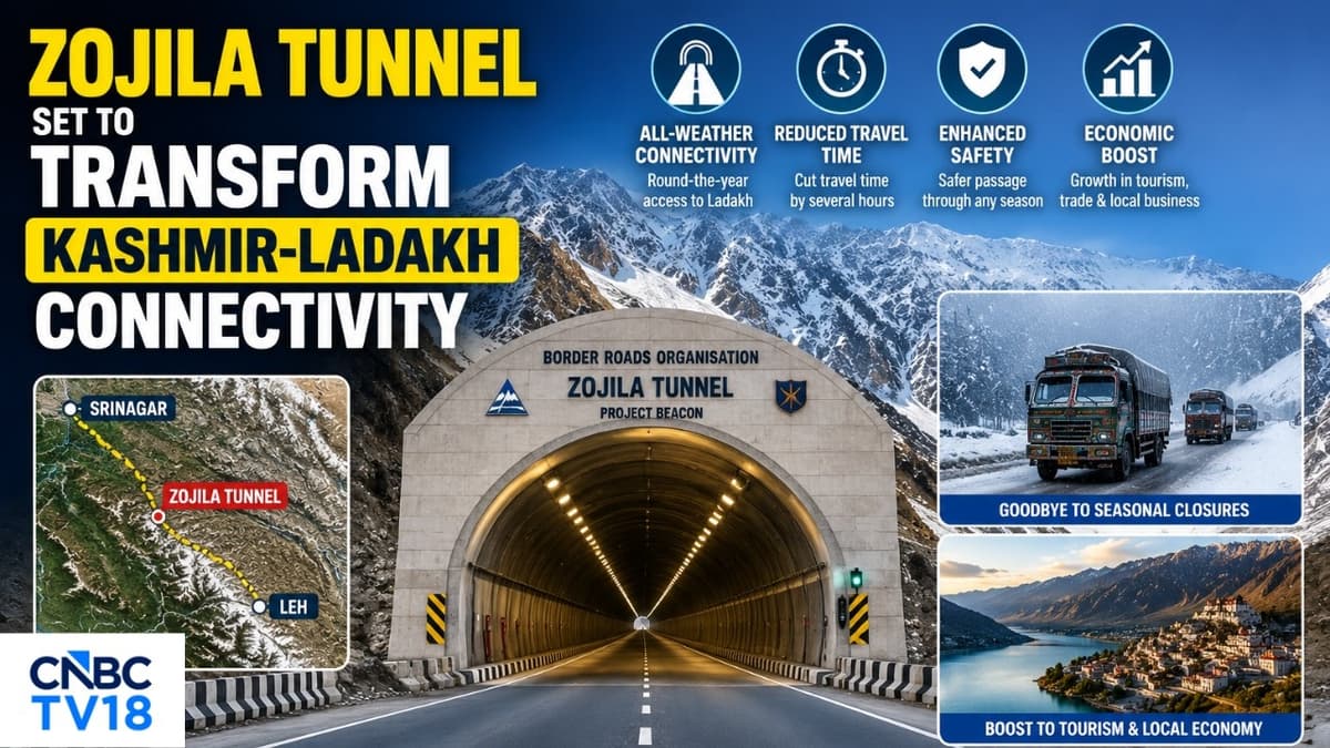 All-Weather Access To Ladakh Moves Closer With Zojila Tunnel | CNBC TV18