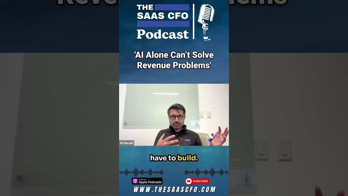 'AI Alone Can’t Solve Revenue Problems' #saas #podcast #ai #tabs #shorts