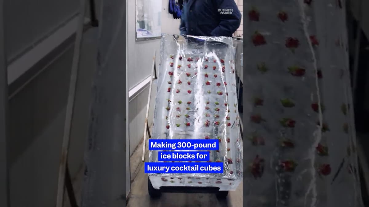 How 300-Pound #ice Blocks Are Made Into #luxury #cocktail Cubes. #icecubes #smallbusiness #bar #NYC