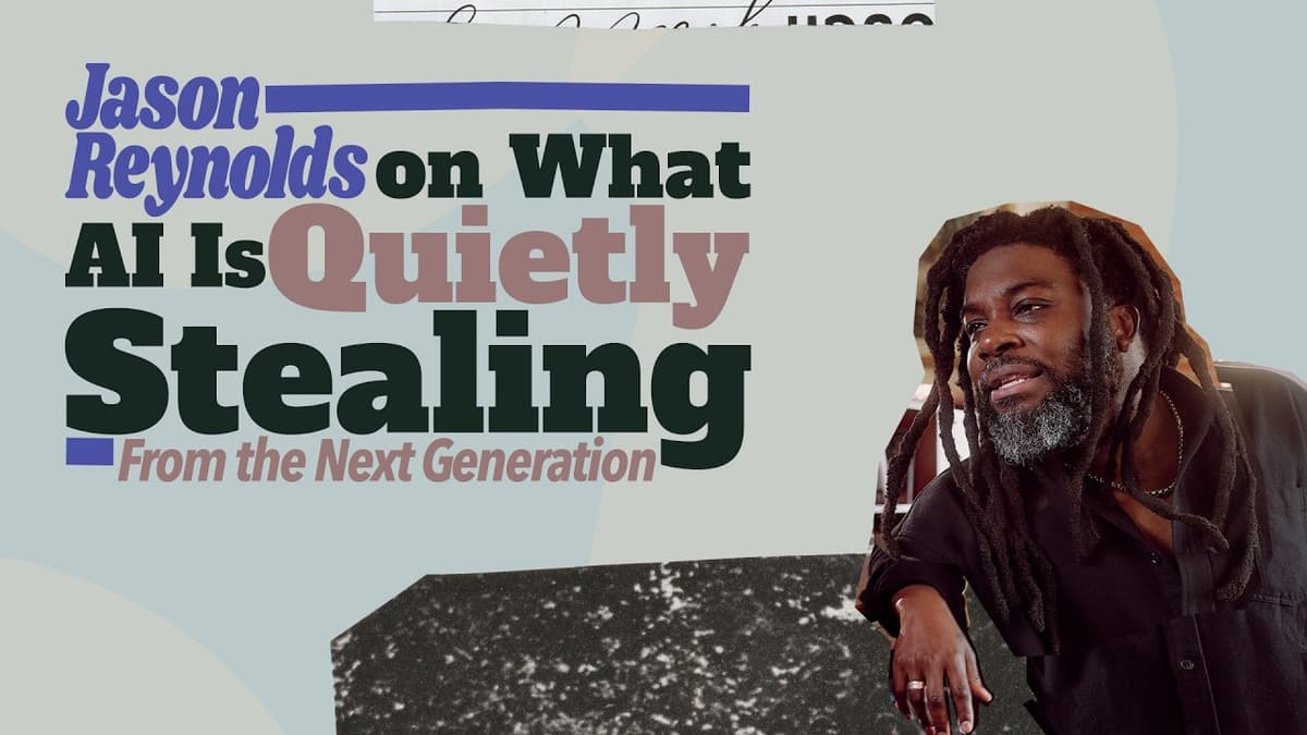 Jason Reynolds on What AI Is Quietly Stealing From The Next Generation