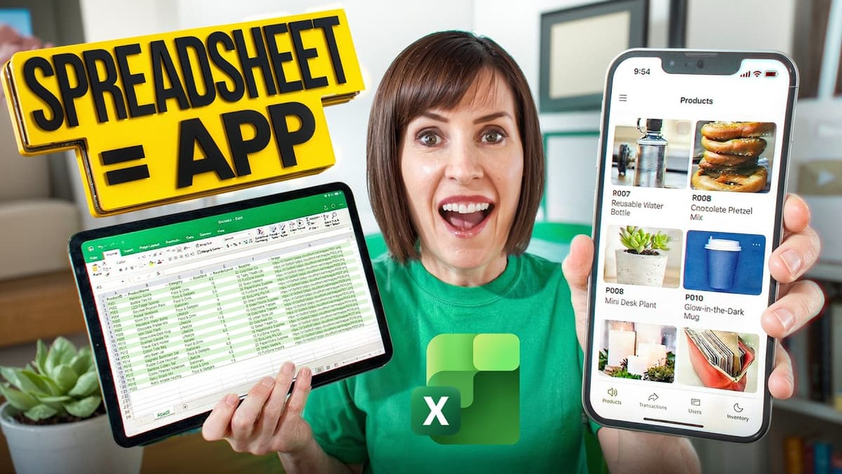 Turn an Excel Spreadsheet Into a Real App Without Coding