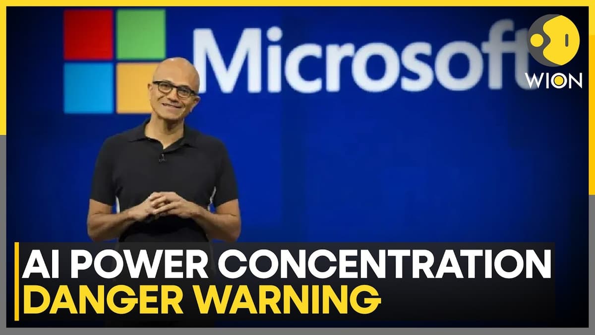 Satya Nadella Raises Alarm: AI Power Could Be Concentrated in Few Big Models | WION