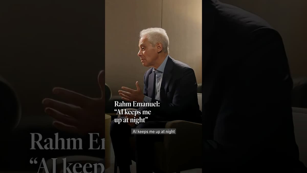 Rahm Emanuel: “AI Keeps Me up at Night” | The Economist