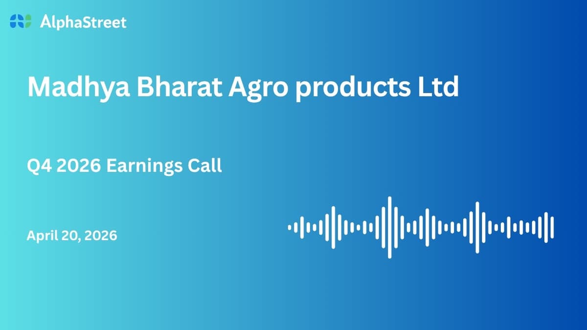 Madhya Bharat Agro Products Ltd Q4 FY2025-26 Earnings Conference Call