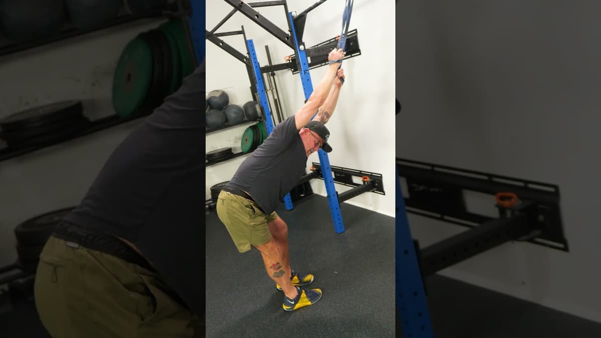 Double Overhead Band Stretch for Side Bending, Lat Length & Low Back Mobility (2 Min)
