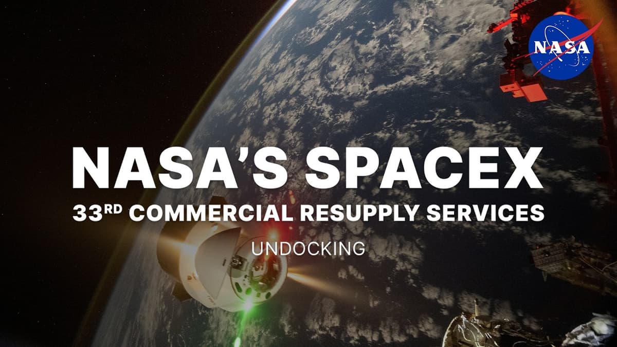 NASA's SpaceX 33rd Commercial Resupply Services Undocking
