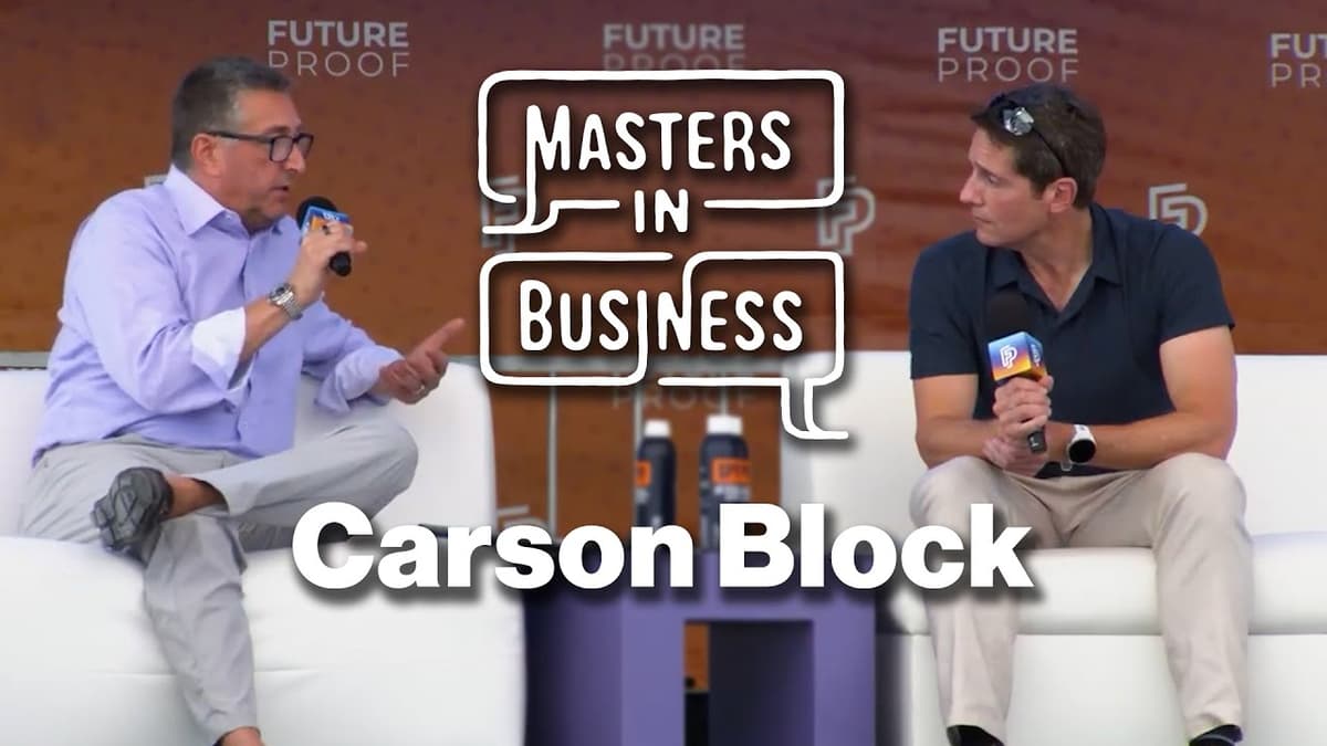 Short Sells Fight for Edge Over AI: Masters in Business with Carson Block