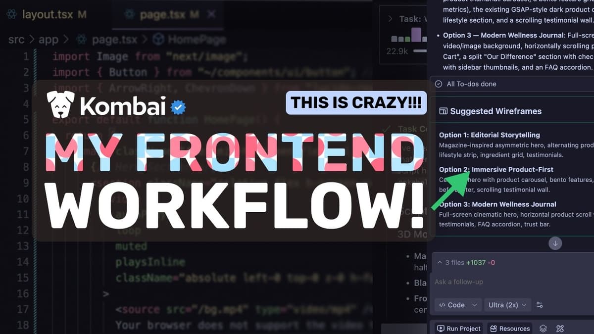 My AI Frontend Workflow: This Is the EASIEST WORKFLOW to BUILD AMAZING UIs with AI!