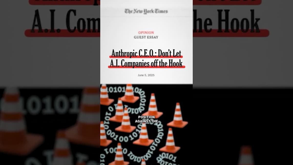 Why Anthropic's CEO Supports AI Regulation