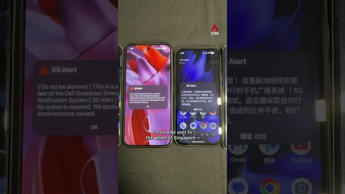 Singapore to Roll Out Mass Emergency Alerts to Mobile Phones From May